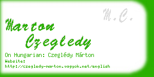 marton czegledy business card