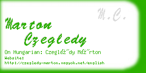 marton czegledy business card